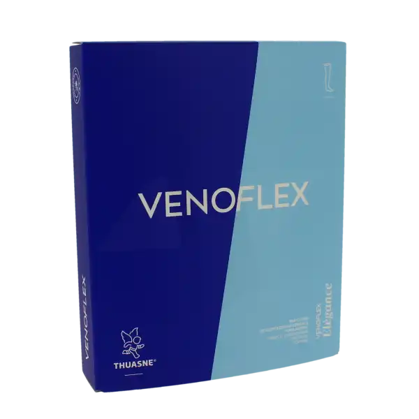 Venoflex Elegance 2 Bas Cuisse Antiglisse Maille Côtelée Homme Noir Taille 3l