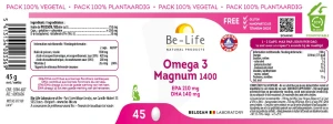 Be-life Oméga 3 1400 Magnum Caps B/45