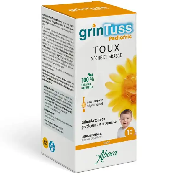 Aboca Grintuss Pediatric Sirop Toux Sèche Et Grasse Fl/180g