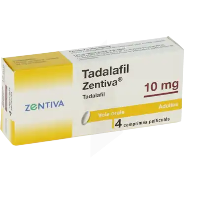TADALAFIL ZENTIVA 10 mg, comprimé pelliculé