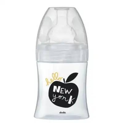 Dodie Sensation+ Biberon Tétine Plate Débit 1 Verre 0-6mois New York 150ml à RUMILLY