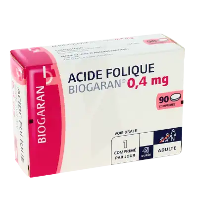 Acide Folique Biogaran 0,4 Mg, Comprimé à CHENÔVE