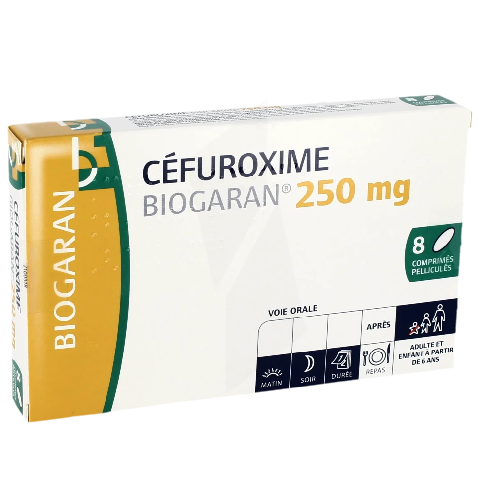 Cefuroxime Biogaran 250 Mg, Comprimé Pelliculé
