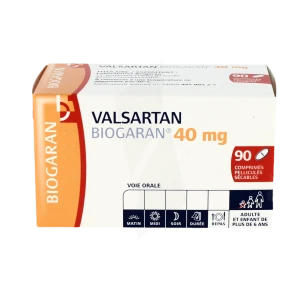 Valsartan Biogaran 40 Mg, Comprimé Pelliculé Sécable
