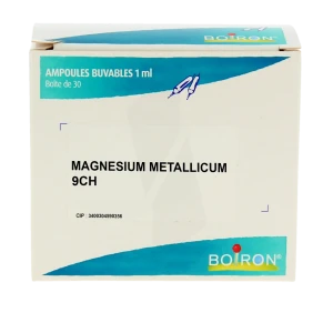Boiron Magnesium Metallicum 9ch Solution Buvable En Ampoules Boîte De 30 Ampoules