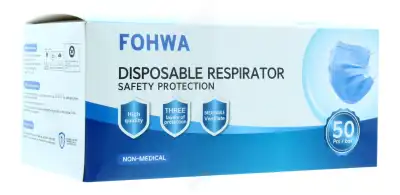 Fohwa Masque De Protection Respiratoire Jetable B/50 à FESSENHEIM