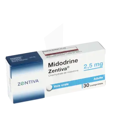 MIDODRINE ZENTIVA 2,5 mg, comprimé