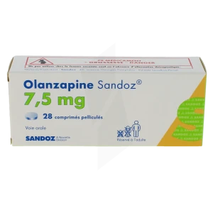Olanzapine Sandoz 7,5 Mg, Comprimé Pelliculé