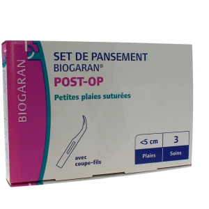 Biogaran Post-op Set Pansement Petites Plaies Suturées Boîte De 3