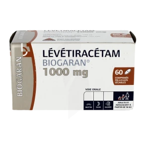Levetiracetam Biogaran 1000 Mg, Comprimé Pelliculé Sécable