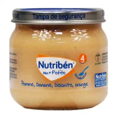 Nutribén Potitos Alimentation Infantile Pomme Orange Banane Biscuit Pot/120g à LORMONT