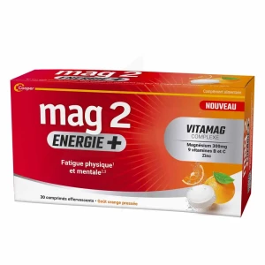 Mag 2 Energie Comprimés Effervescents Tube De 30
