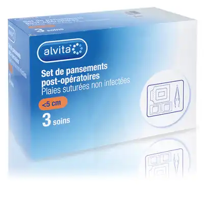 Alvita Set Pansement Post Opératoire <5cm B/3 à Bandol