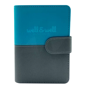 Well&well Pilulier Pillbox Semainier Bleu Et Gris