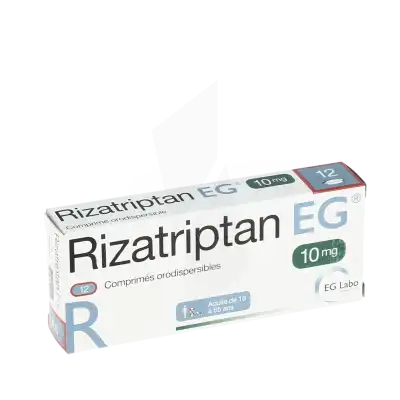 Rizatriptan Eg 10 Mg, Comprimé Orodispersible à Auterive
