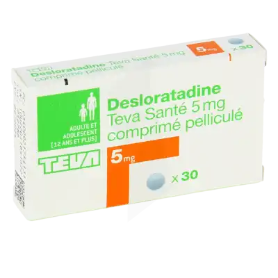 Desloratadine Teva Sante 5 Mg, Comprimé Pelliculé à Osny