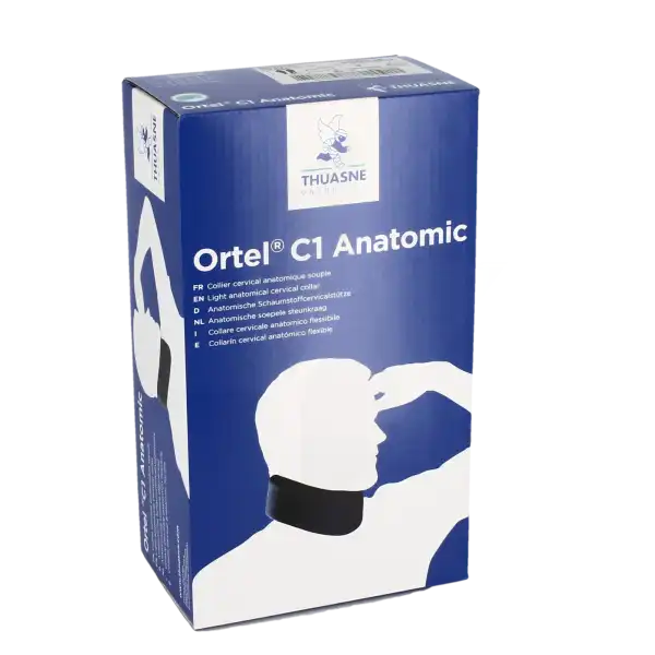Thuasne Ortel C1 Anatomic - Collier Cervical Avec Housse - Marine 11cm T1