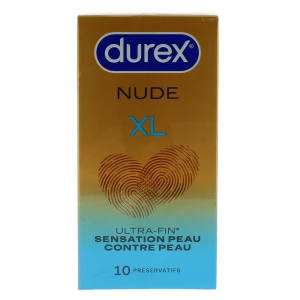 Durex Nude Préservatif Lubrifié Xl Boîte De 10