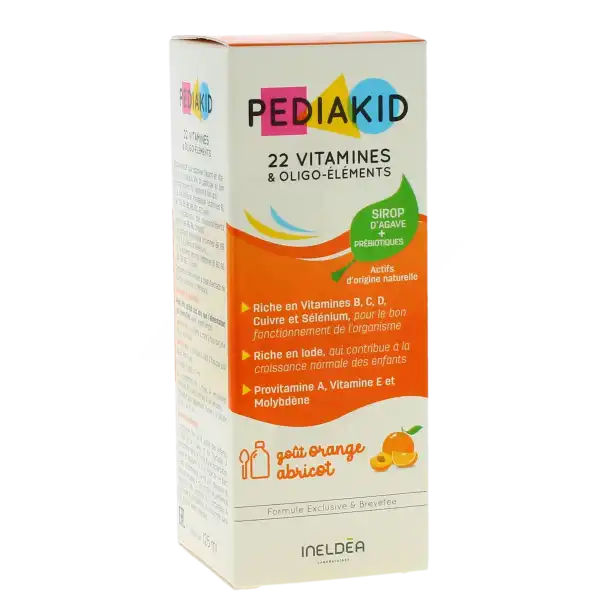 Pédiakid 22 Vitamines Et Oligo-eléments Sirop Abricot Orange 125 Ml
