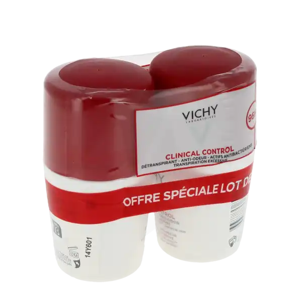 Vichy Deodorant Dermo-tolerance Détranspirant Anti-odeur 96h 2roll-on/50ml