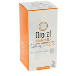 Orocal Vitamine D3 500 Mg/200 Ui, Comprimé à Sucer