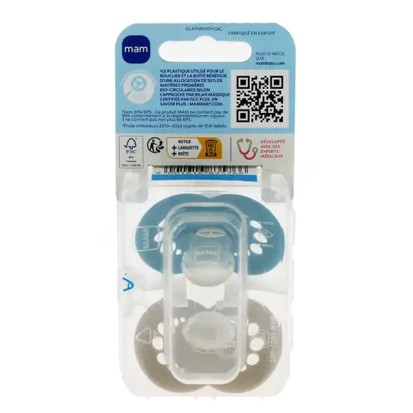 Mam Original Sucette Silicone 6mois+ Animaux B/2