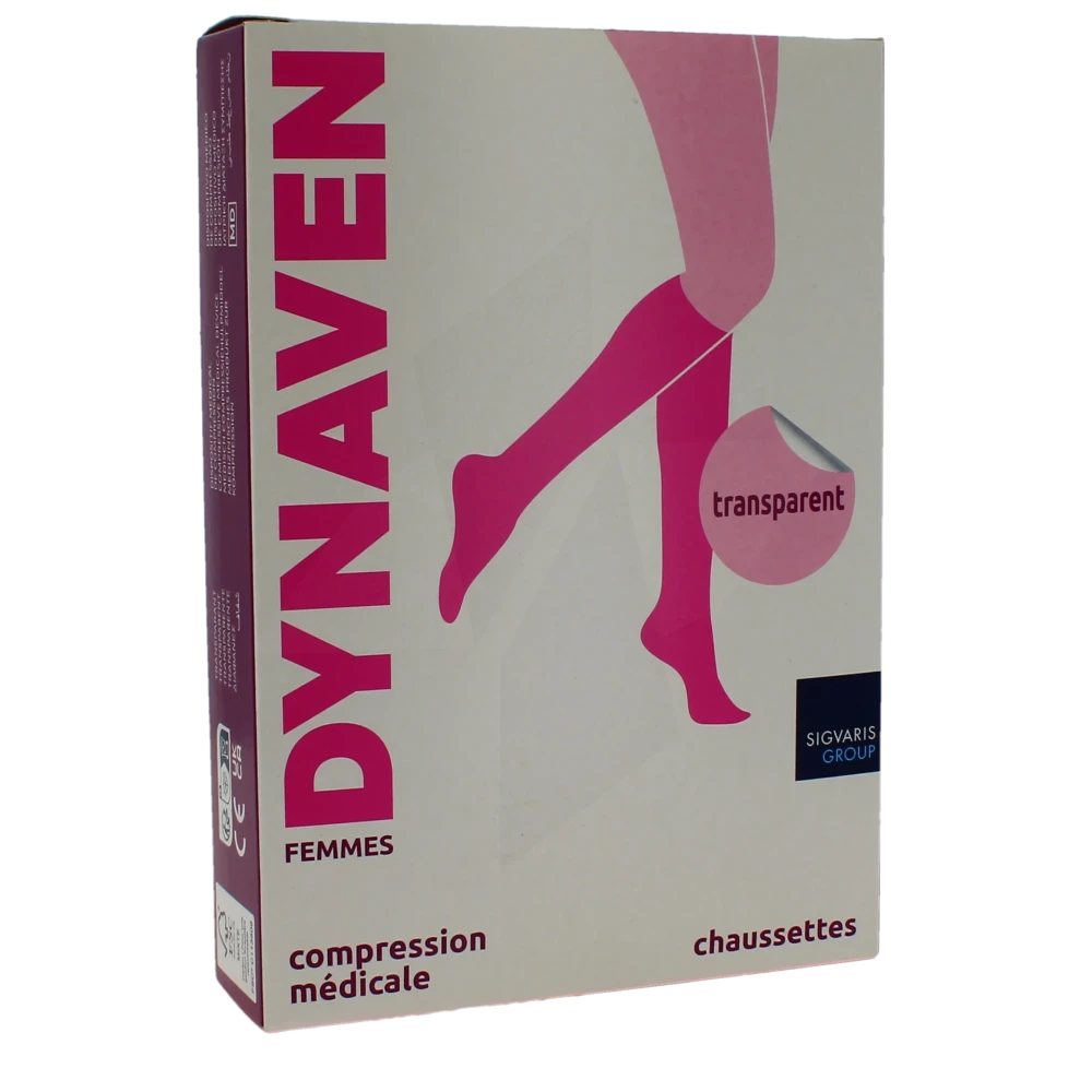 Sigvaris Dynaven Transparent Chausettes Morpho- Classe 2 Femme Noir Normal S