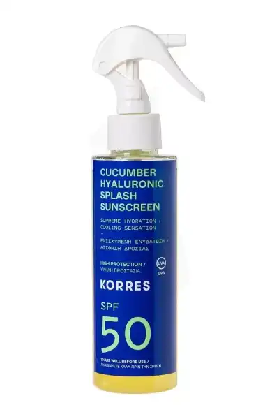 Korres Concombre & Acide Hyaluronique Spray Solaire Visage & Corps Spf50 150ml