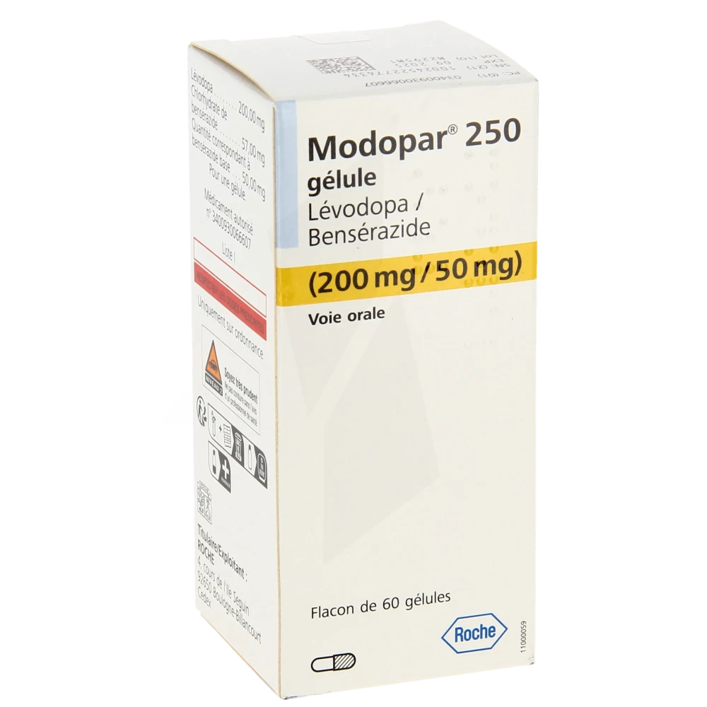 Modopar 250 (200 Mg/50 Mg), Gélule