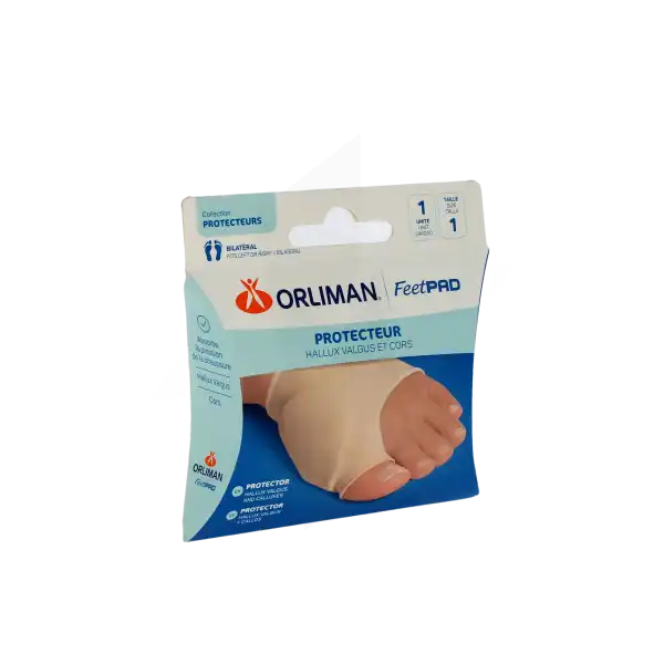 Orliman Feet Pad Hallus Valgus Protecteur Oignons Et Cors Taille S B/1