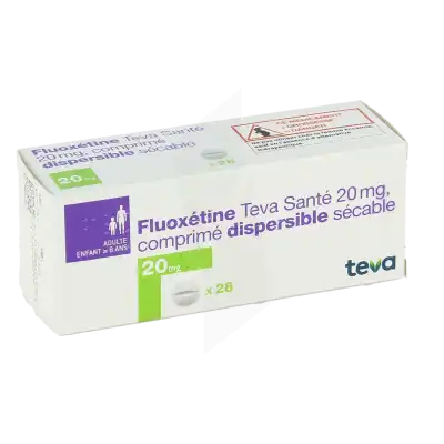 Fluoxetine Teva Sante 20 Mg, Comprimé Dispersible Sécable à VILLERS-LE-LAC