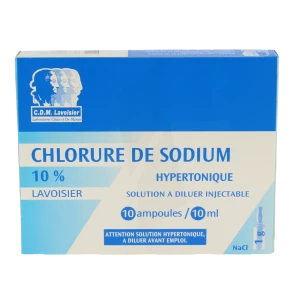 Chlorure De Sodium Hypertonique 10 % Lavoisier, Solution à Diluer Injectable