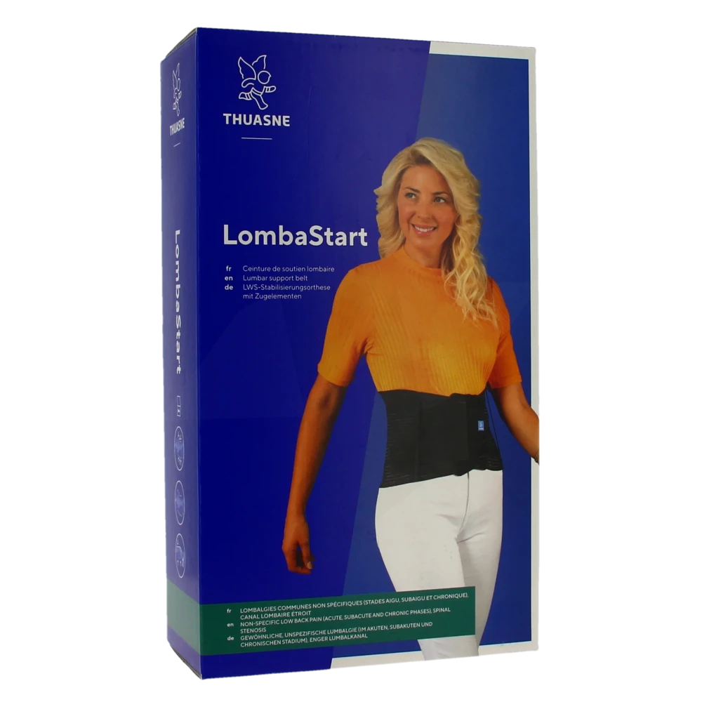 Thuasne Lombastart Ceinture Lombaire Maintien Noir Hauteur 26cm Taille 1