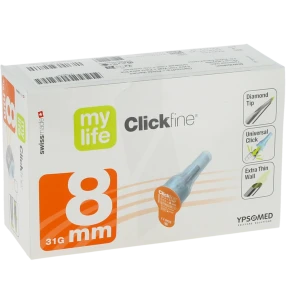 Mylife Clickfine, 8 Mm X 0,25 Mm, Bt 100