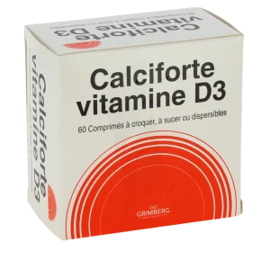Calciforte Vitamine D3, Comprimé à Croquer, à Sucer Ou Dispersible