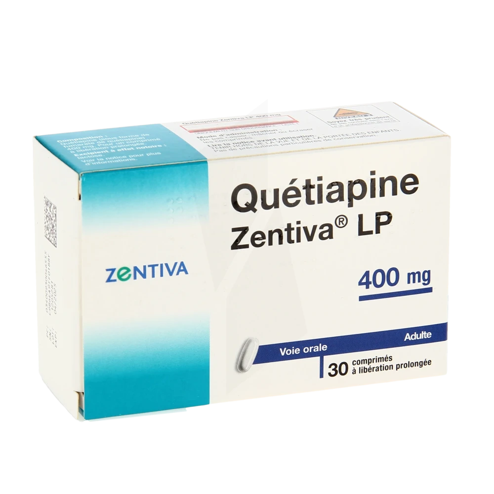 Quetiapine Zentiva Lp 400 Mg, Comprimé à Libération Prolongée