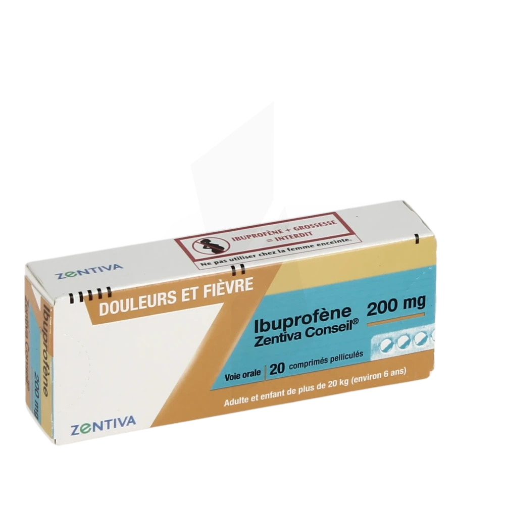 Ibuprofene Zentiva Conseil 200 Mg, Comprimé Pelliculé