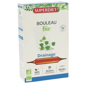 Superdiet Bouleau Bio Jus Élimination 20 Ampoules/15ml