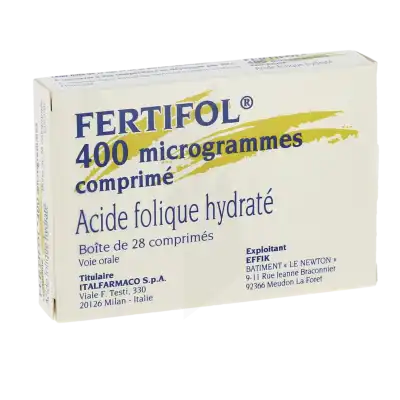 Fertifol 400 Microgrammes, Comprimé à Paris