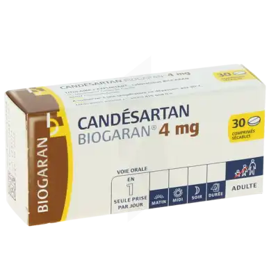 Candesartan Biogaran 4 Mg, Comprimé Sécable à CANALS