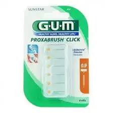 Gum Proxabrush Click, 0,9 Mm, Ocre Jaune , Blister 6 à Lomme