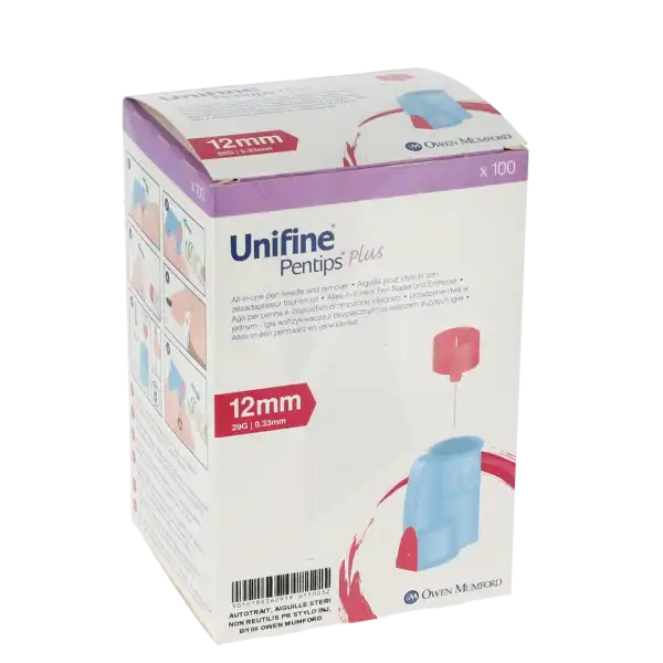 Unifine Plus Aiguille Avec Désadaptateur Pour Stylo 12mm B/100