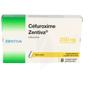 Cefuroxime Zentiva 250 Mg, Comprimé Pelliculé