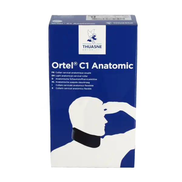 Thuasne Ortel C1 Anatomic - Collier Cervical Avec Housse - Marine 7.5cm T1