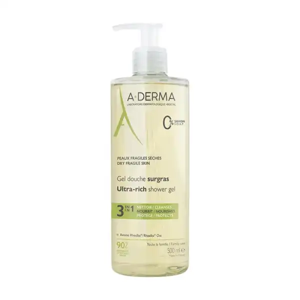 Aderma Gel Douche Surgras Visage Et Corps Fl/500ml