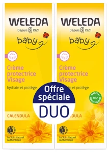 Weleda Soins Bébé Crème Protectrice Visage Hydrate Et Nourrit 2t/50ml