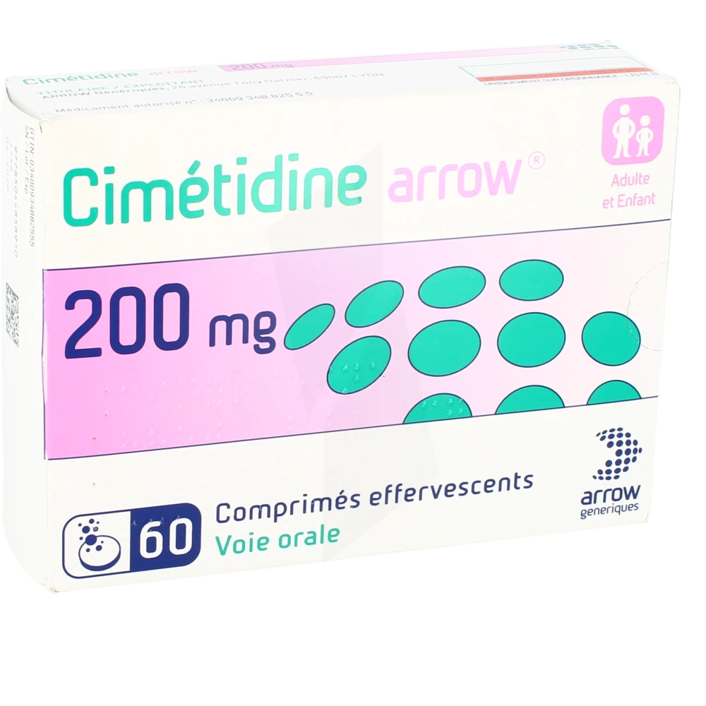 Cimetidine Arrow 200 Mg, Comprimé Effervescent