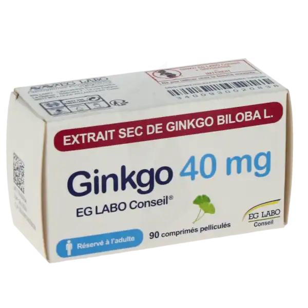 Ginkgo Eg Labo Conseil 40 Mg, Comprimé Pelliculé