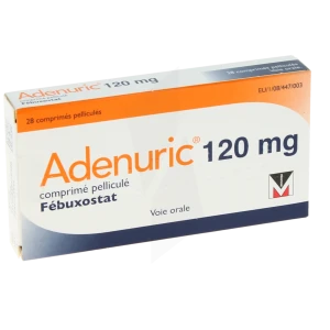Adenuric 120 Mg, Comprimé Pelliculé