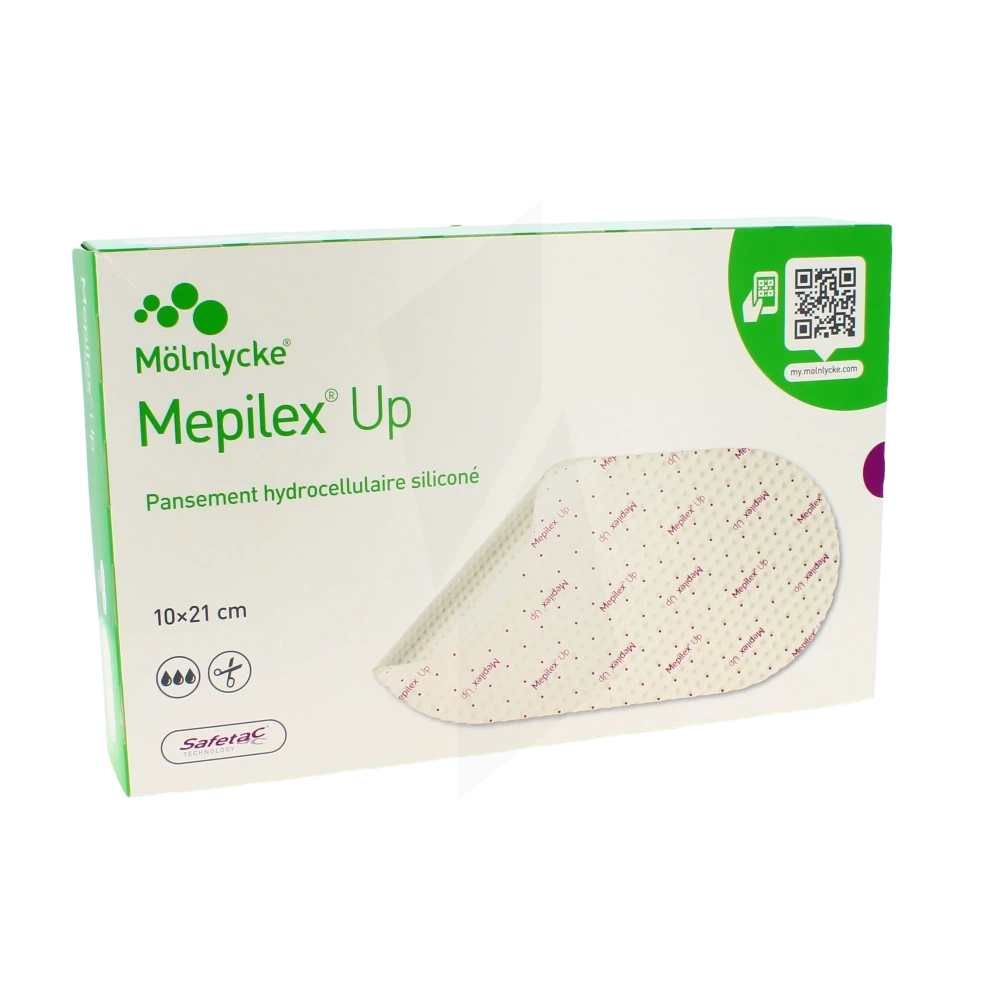 Mepilex Up Pans Hydroc Silic 10x21cm B/10